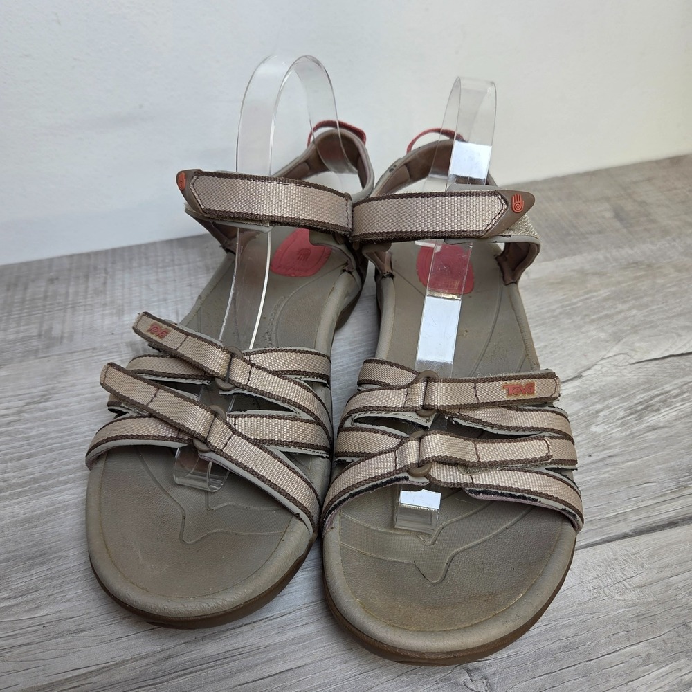 Teva Beige and Brown Strappy Sport Sandals